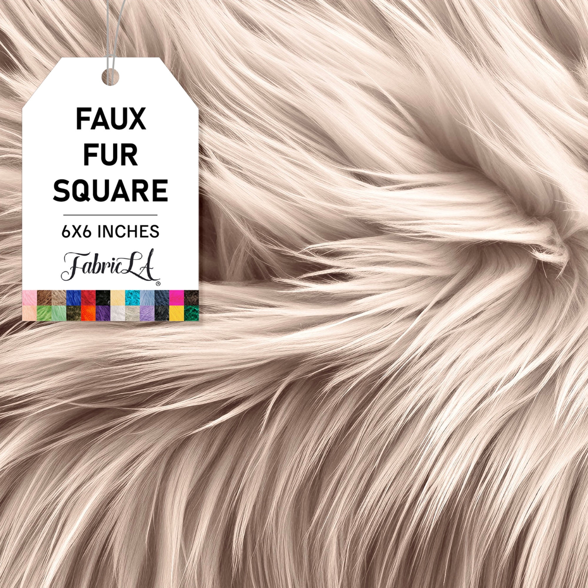 FabricLA Shaggy Faux Fur Fabric - 6 X 6 Inches Pre Cut - Use Fake Fur  Fabric for DIY Craft, Fashion Accessory, Home Decoration, Hobby 