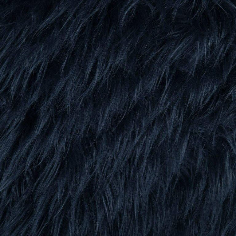 FabricLA Shaggy Faux Fur Square - 6 x 6 Inches Pre-Cut - Use Fake Fur Fabric for DIY, Craft Fur Decoration, Fashion Accessory, Gnome, Hobby - Dark