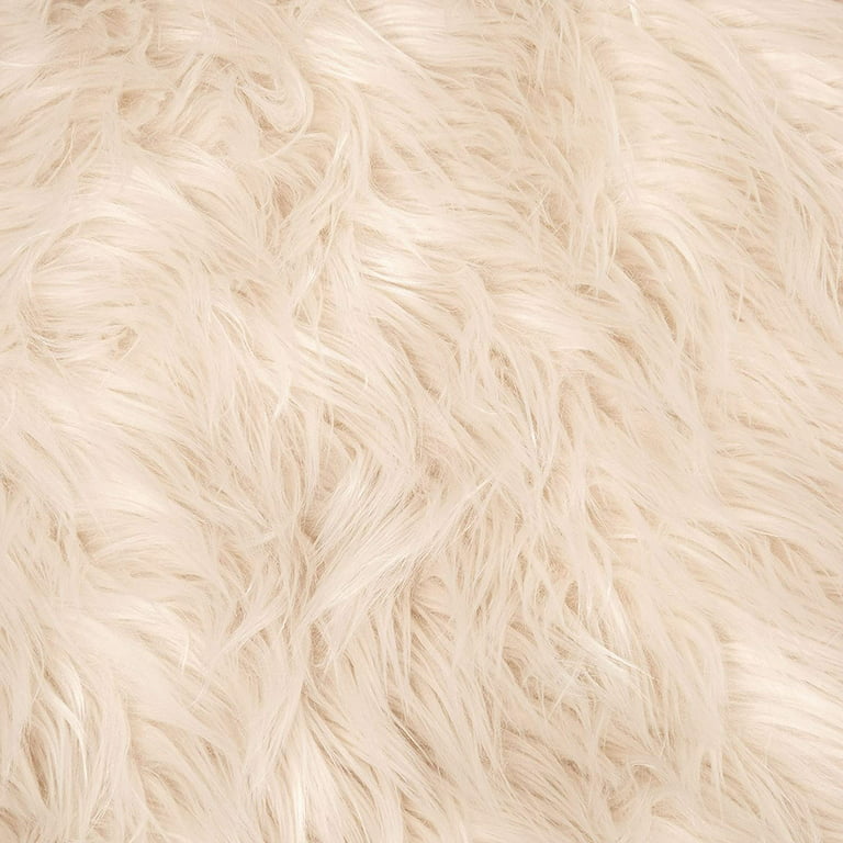 FabricLA Shaggy Faux Fur Square - 10 x 10 Inches Pre-Cut - Use Fake Fur Fabric for DIY, Craft Fur Decoration, Fashion Accessory, Gnome, Hobby 