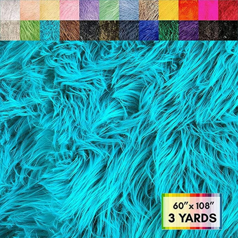 FabricLA | Half Yard Shaggy Faux Fake Fur Fabric | Lavender 