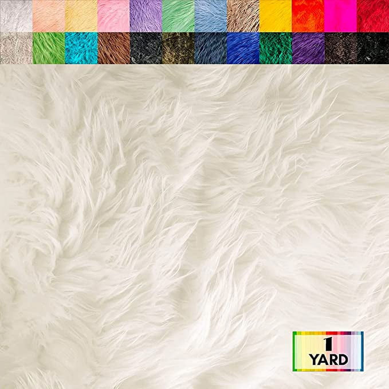 FabricLA Shaggy Faux Fur Fabric by The Yard - 36 x 60 Inches (90 cm x 150  cm) - Fake Fur Fabric for Sewing Apparel, Vests, Jackets, Rugs, Pillows -  Faux Fluffy