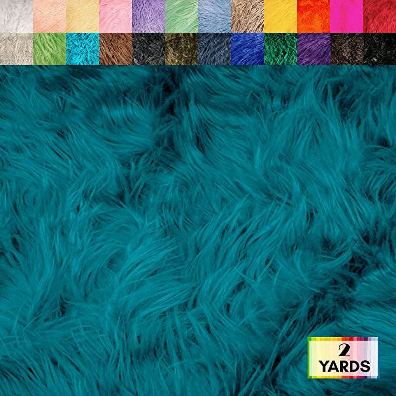 FabricLA Shaggy Faux Fur Fabric by The Yard - 18 x 60 Inches (45 cm x 150  cm) - 2.5 Inch Pile Length - Craft Furry Fabric for Sewing Apparel, Rugs