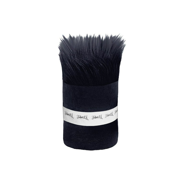 FabricLA Comfort Shaggy Luxury Soft Faux Fur Fabric Soft Trim size, 60 x 2 inch Elegant Choice Ribbon (Beige)