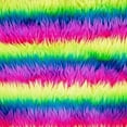 thumbnail image 1 of FabricLA Shaggy Faux Fur Fabric by The Yard - 72" x 60" Inches (180 CM x 150 CM) - Craft furry fabric for Sewing Apparel, Rugs, Pillows, Faux Fluffy Fabric Neon Rainbow, 2 Continuous Yards, 1 of 6