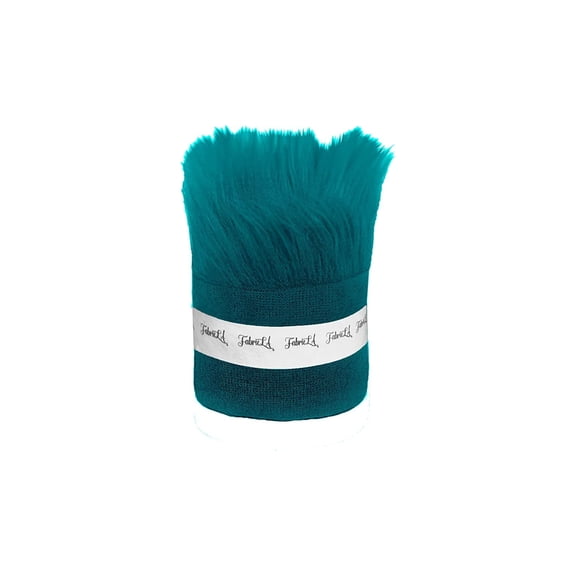 FabricLA Dk Turquoise Shaggy Plush Faux Fur Strips - Craft Fur for Gnomes, Cosplay, and DIY Projects | 2" X 60"