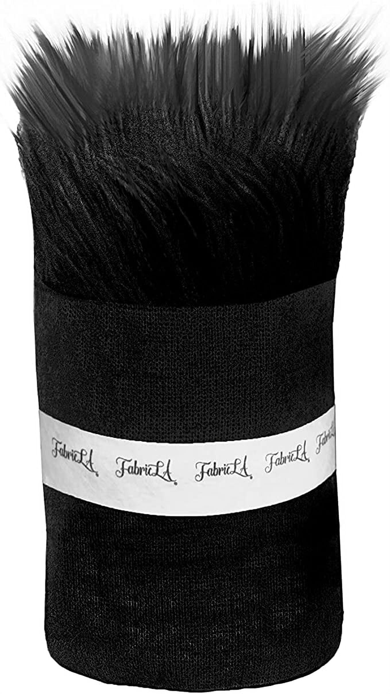 Black Shag Faux Animal Fur by the Yard 58 Roll Long Pile Soft Fake Fur for  DIY Crafts, Costumes, Fur Coats, Clothing, and Blankets 