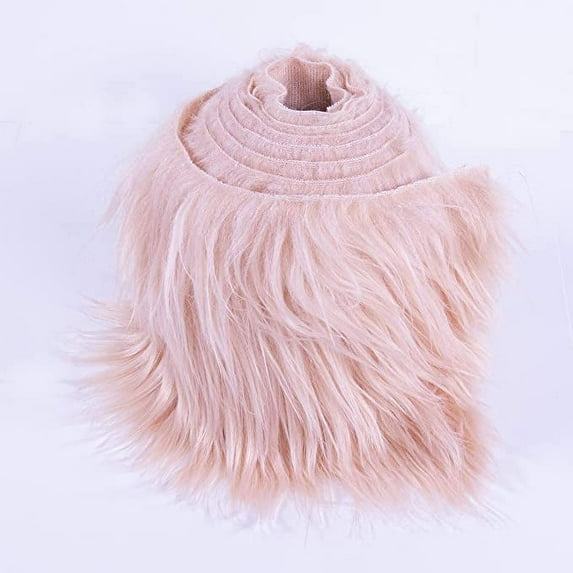 FabricLA Shaggy Faux Fur Roll - Acrylic Fabric 8" X 60" Inches Rolls of Fur - Artificial Fur Material - Use Faux Fur Piece for Crafts, DIY, Hobby, Costume Design, Decoration - Peach