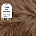 thumbnail image 1 of FabricLA Shaggy Faux Fur Square - 20" X 20" Inches Pre-Cut - Use Fake Fur Fabric for DIY, Craft Fur Decoration, Fashion Accessory, Gnome, Hobby - Light Brown Faux Fur Fabric Faux Fur Fabric, 1 of 9