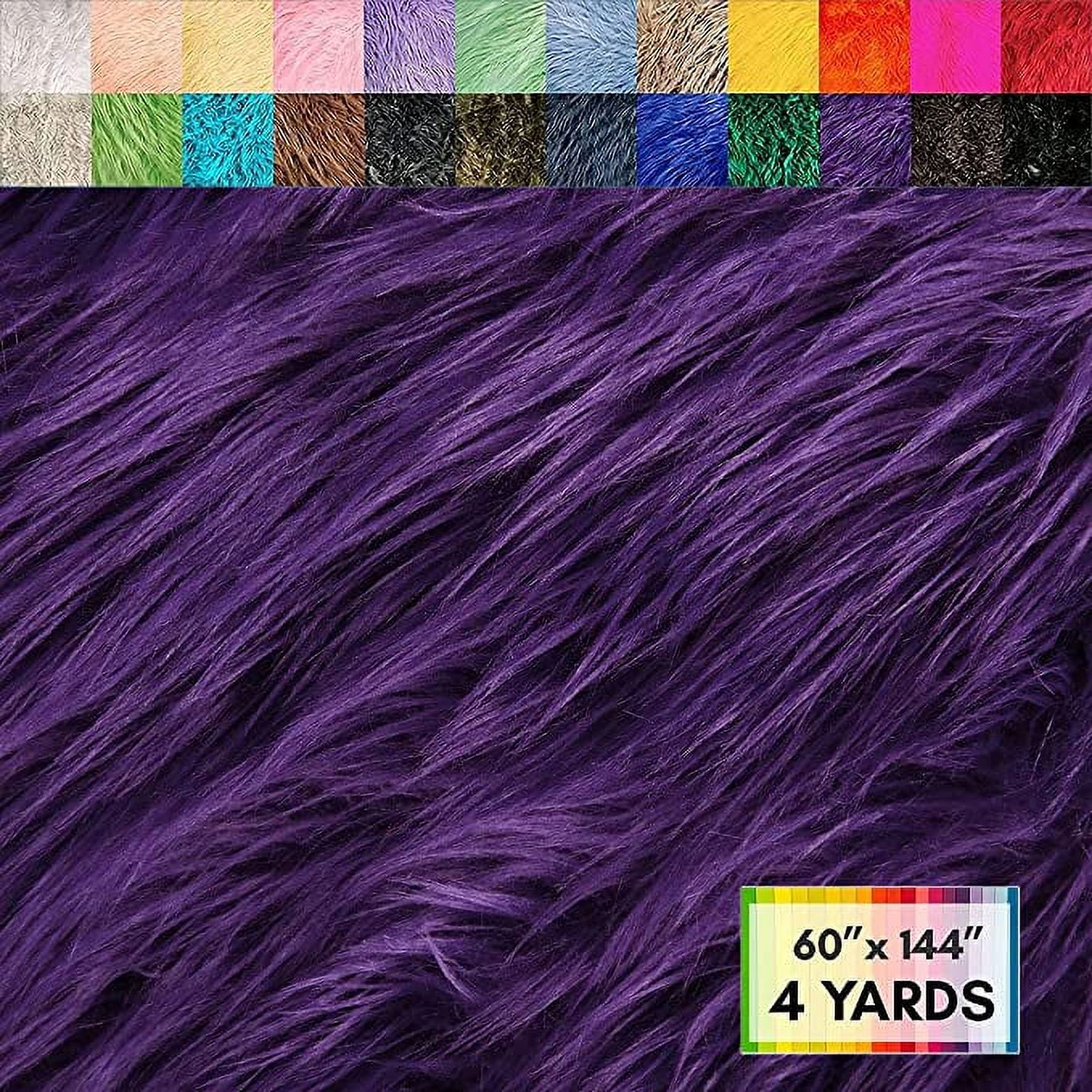 FabricLA Shaggy Faux Fur Fabric by The Yard - 180 x 60 Inches (455 cm x 150 cm) - Craft Furry Fabric for Sewing Apparel, Rugs, P