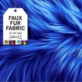 thumbnail image 1 of FabricLA Faux Fur Fabric Fluffy Fuzzy Fake Fur | Faux Fur Fabric by The Yard, Royal Blue, 5 Yard, 1 of 8