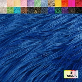 Solid Shaggy Faux Fur Fabric ELECTRIC BLUE Sold by the Yard 60 Width Coats  Costumes Scarfs Rugs Props Long Pile 