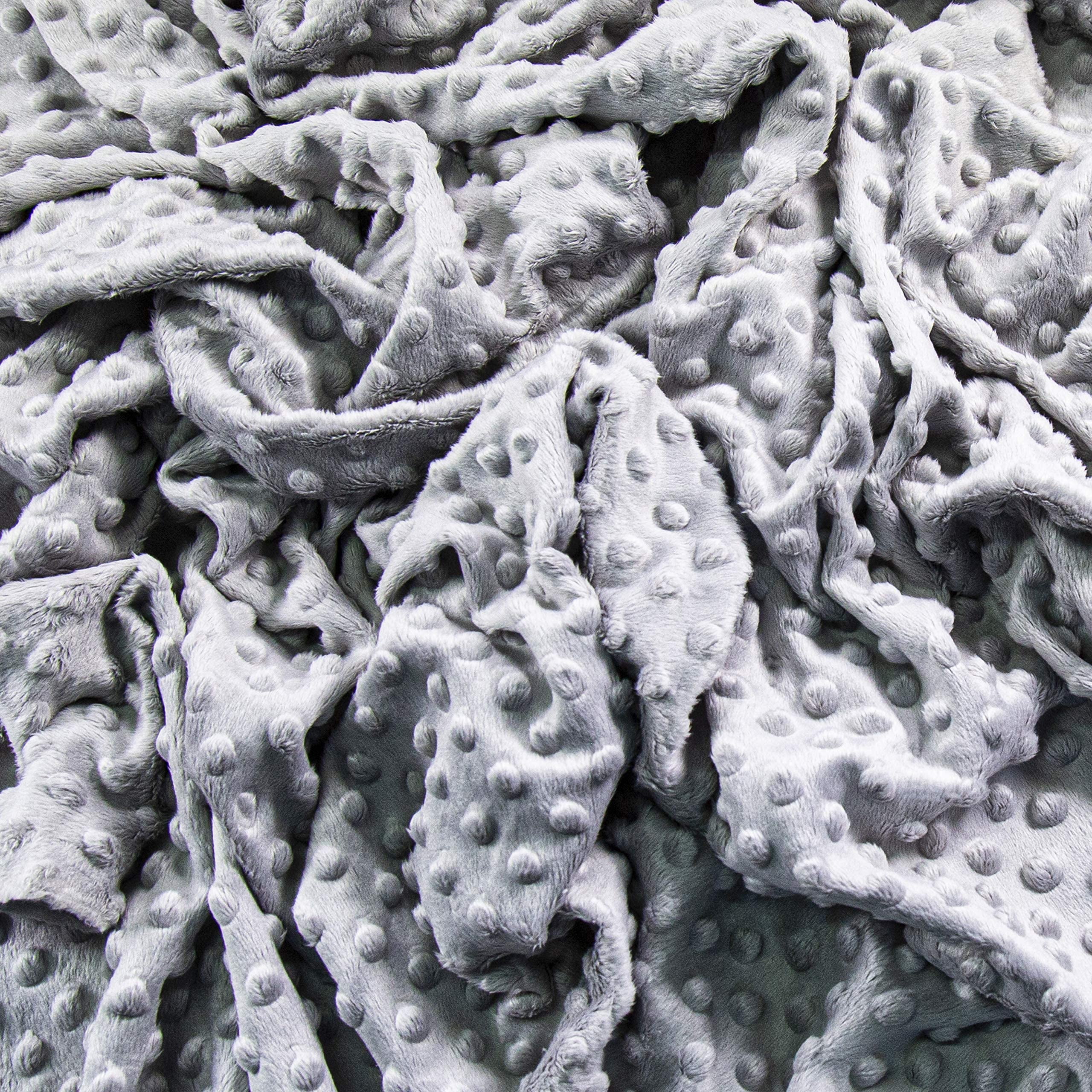 FabricLA | Silver Dimple Minky Dot Fabric by The Yard | Oeko-TEX ...
