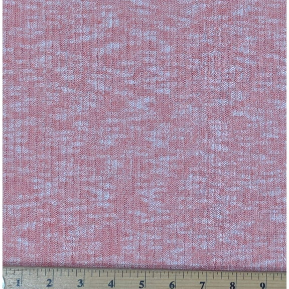 FabricLA Sweater Knit Slub 2 by 2 Knitted Hacci Fabric - Poly Rayon Spandex Knit Fabric - 45" Inches (115 CM) Wide - Wrinkle Free Fabric by The Yard - Coral, 10 Continuous Yards