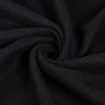 FabricLA Sweatshirt Fabric by The Yard | One Side Brushed | 70" Inch Wide | 20oz Weight | Cotton Blend Fleece Material | Soft Apparel Fabric | Black 10 Yards