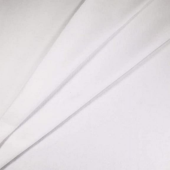 FabricLA | Sweatshirt Fleece | 60" Wide | Poly Cotton Blend | Soft Comfy Apparel Fabric | White | Sold by The Yard