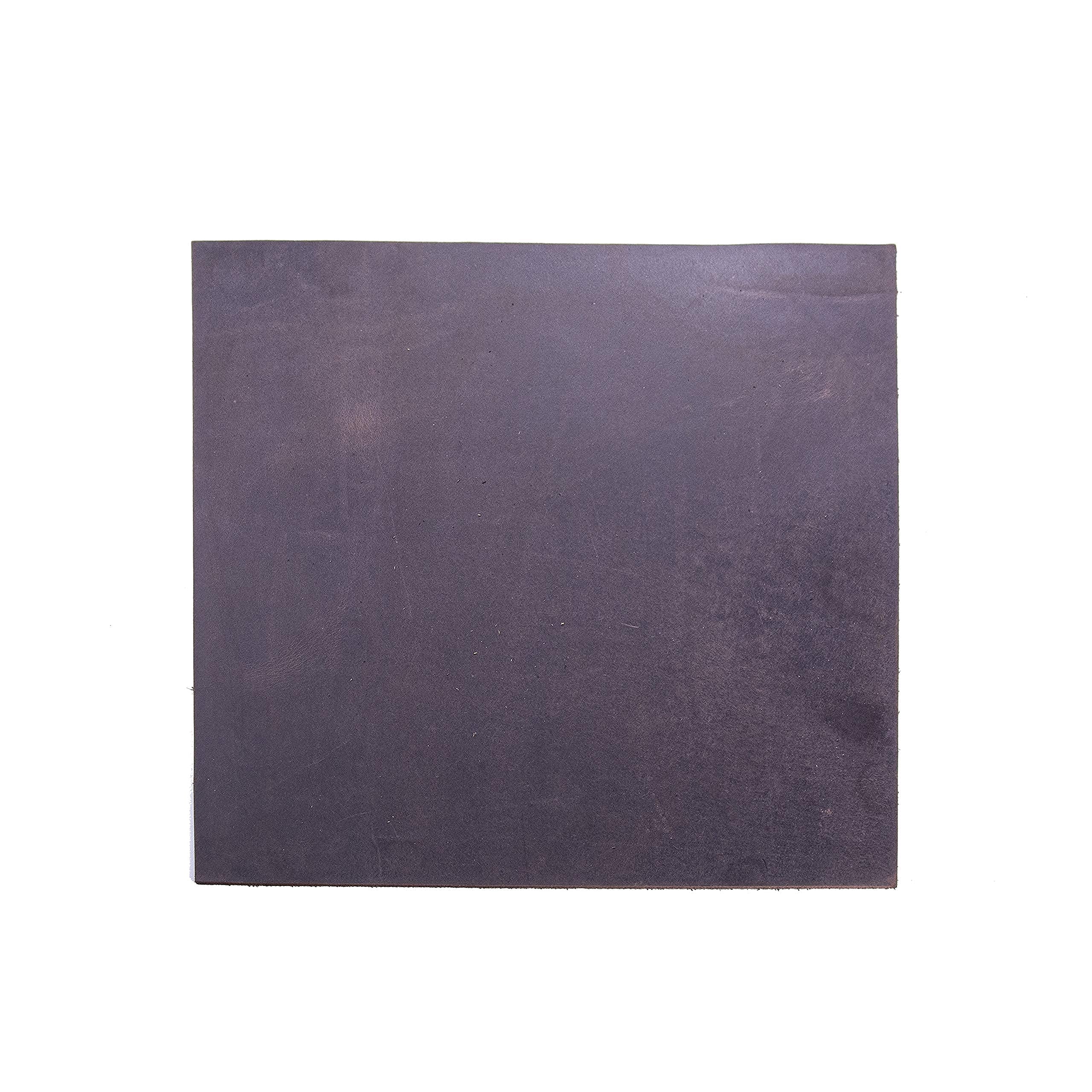 FabricLA Tooling Leather Squares | Crafting Heavy Weight Full Grain Cowhide (2.8-3.00mm) 10X10 - Brown