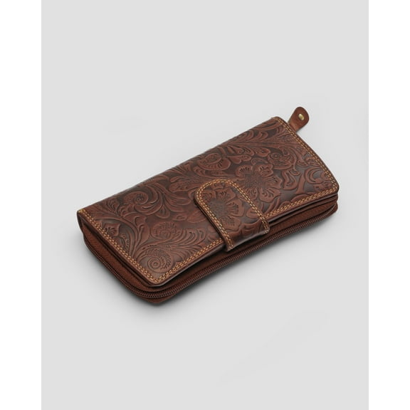Fabrica Kraft Designer The Artisans Legacy Leather Female Travel Wallets, Brown