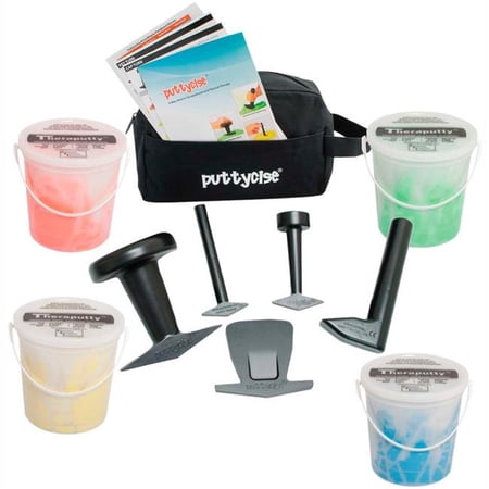 Fabrication B2177086 Puttycise Thera Putty Set - 5 Tools - Putties - Medium - Multi Color - 4 x 5 lbs