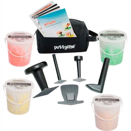 Fabrication B2177089 Puttycise Thera Putty Set - 5 Tools - Putties - Easy - Multi Color - 4 x 5 lbs