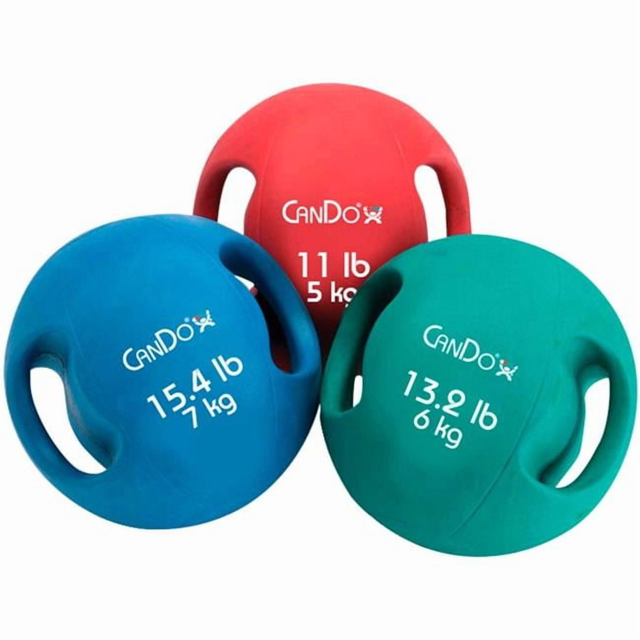 Fabrication B2192836 CanDo Molded Dual-Handle Medicine Ball - Tan - 6.6 lbs