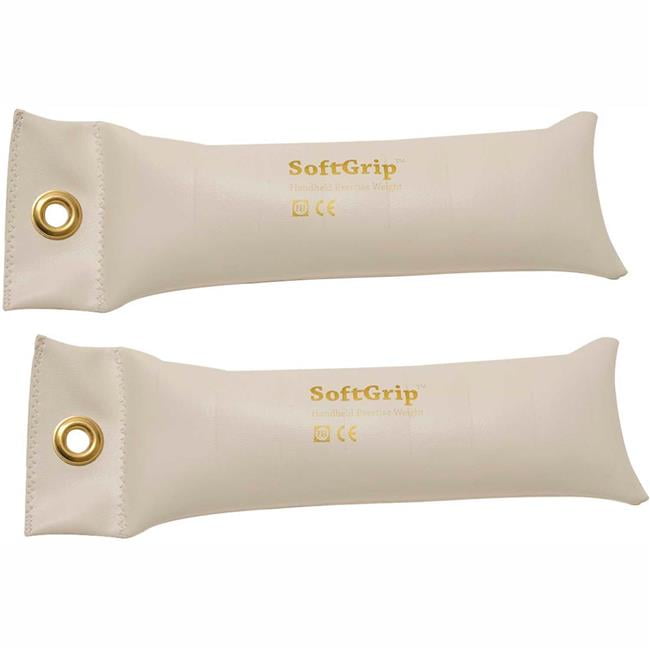 Fabrication B2192577 CanDo SoftGrip Hand Weight - Silver - Pack of 2 - 4 lbs
