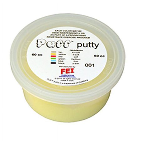 Fabrication Enterprises 10-1401 60cc Puff Lite Color-Coded Exercise Putty, X-Soft, Yellow