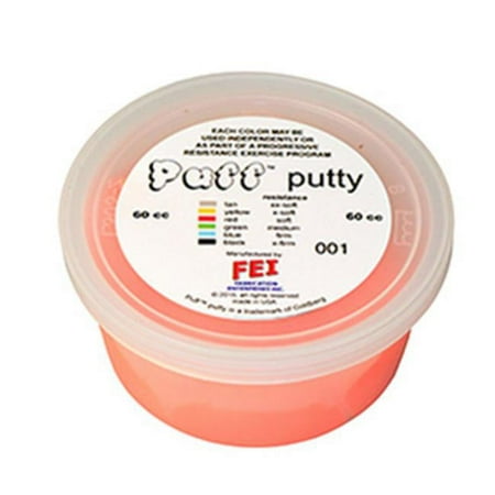 Fabrication Enterprises 10-1402 60cc Puff Lite Color-Coded Exercise Putty, Soft, Red