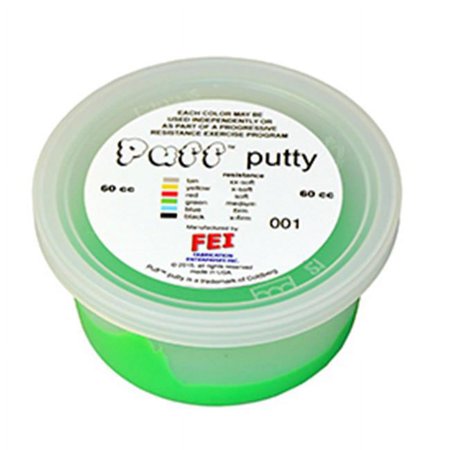 Fabrication Enterprises 10-1403 60cc Puff Lite Color-Coded Exercise Putty, Medium, Green