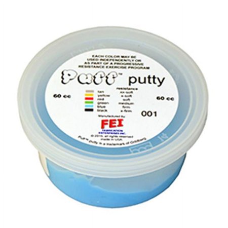 Fabrication Enterprises 10-1404 60cc Puff Lite Color-Coded Exercise Putty, Firm, Blue