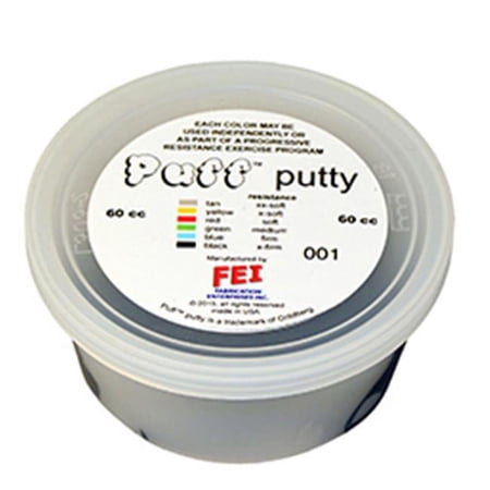 Fabrication Enterprises 10-1405 60cc Puff Lite Color-Coded Exercise Putty, X-Firm, Black
