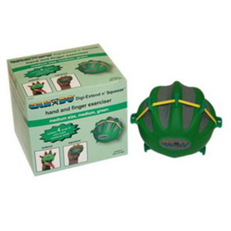 Fabrication Enterprises 10-2282 Cando Digi-Extend N squeeze Exerciser, Medium, Green - Medium