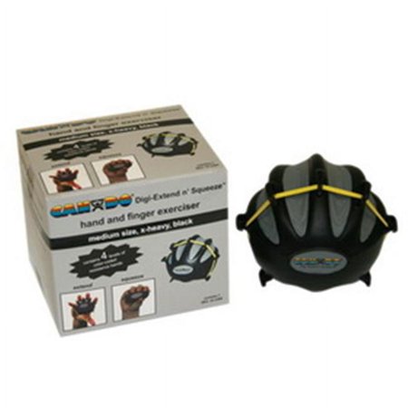 Fabrication Enterprises 10-2284 Cando Digi-Extend N squeeze Exerciser, X-Heavy, Black - Medium