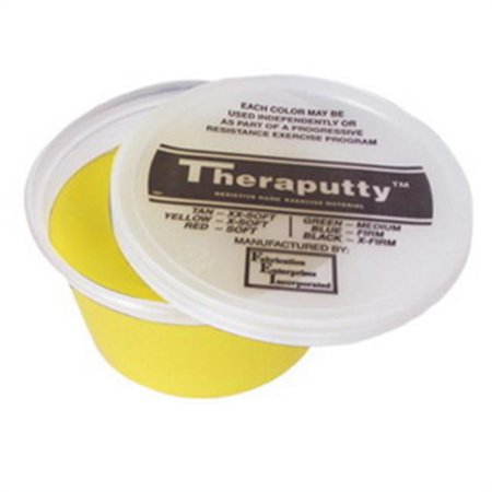 Fabrication Enterprises 10-2601 Theraputty Plus protective Exercise Putty, Yellow - 2 oz