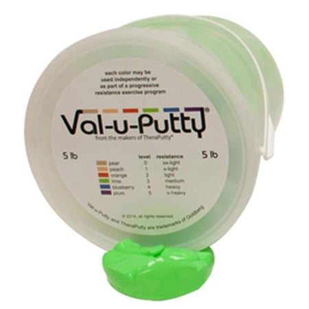 Fabrication Enterprises 10-3953 Val-U-Putty Exercise Putty, Lime - 5 lbs