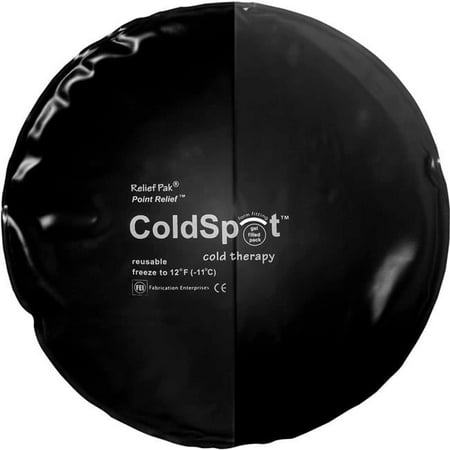 Fabrication Enterprises B2194312 10 in. Relief Pak Heavy-Duty Circular Black Urethane Reusable Cold Pack - 12 per Pack