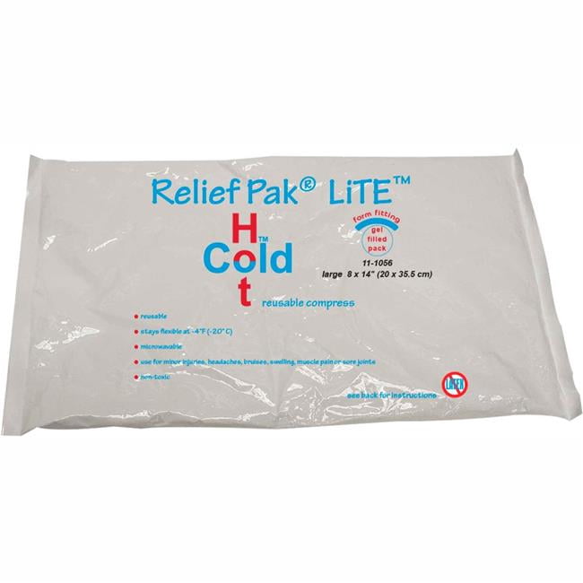 Fabrication Enterprises 11-1056-12 8 x 14 in. Relief Pak Lite Reusable Hot & Cold Pack - Pack of 12