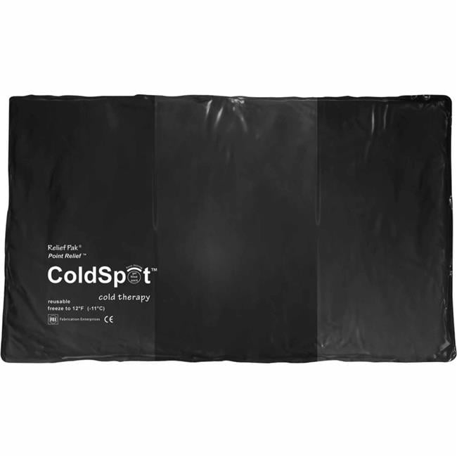 Fabrication Enterprises 11-1252-12 11 x 21 in. Relief Pak Heavy-Duty Black Urethane Reusable Cold Pack, Oversize - Pack of 12