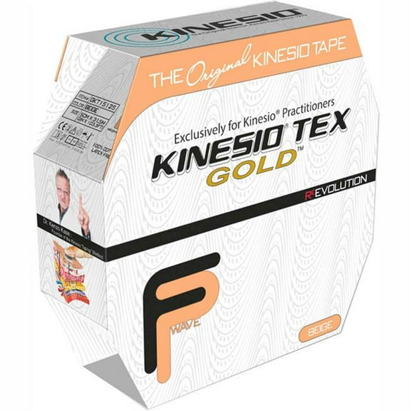 Fabrication Enterprises B2196772 2 in. x 34 yards Kinesio Tex Gold FP Kinesiology Tape, Beige