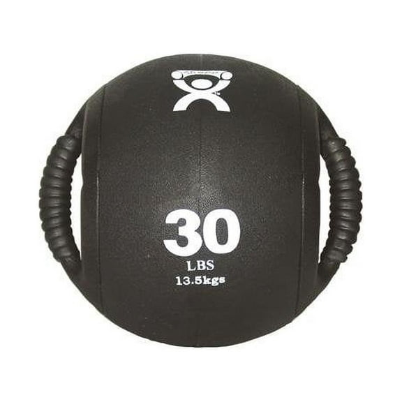 Fabrication Enterprises Dual-Handle Medicine Ball, 30 lbs, Black