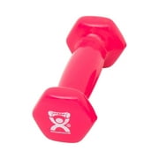 Fabrication Enterprises Pink Vinyl Coated Iron 1lb Dumbbell