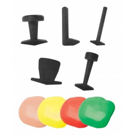 Fabrication Enterprises Puttycise Theraputty set - Tan-Yellow-Red-Green