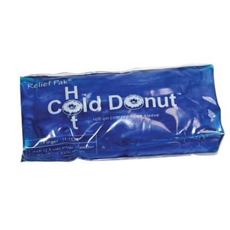 Fabrication Enterprises Relief Pak Cold-Hot Donut Compression Sleeve, Finger - Pack of 20