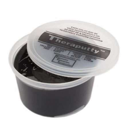 Fabrication Enterprises Theraputty Plus protective Exercise Putty, Black - 1 lbs