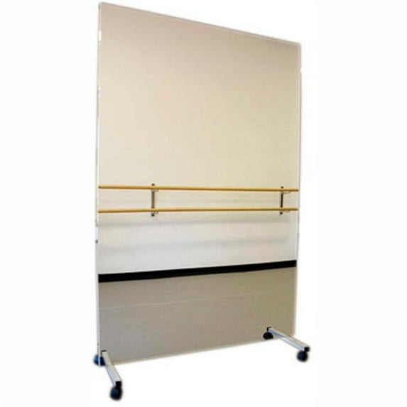Glassless mirror, mobile caster base, vertical, 48" W x 72" H