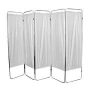 Fabrication B2221776 FEI Standard 5-Panel Privacy Screen - 6 Mil Vinyl Panels - 84 x 68 in. - White