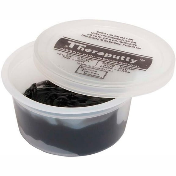Fabrication B2177074 Thera-Putty Plus protective Exercise Putty - Black - 2 oz - X-Firm
