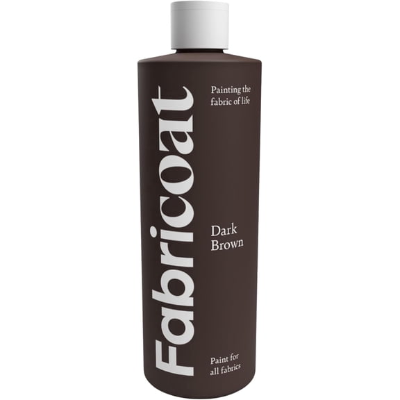 Fabricoat - Fabric paint for Art, Craft & DIY Design Projects - Non-Toxic & Washable - Paint Direct onto Clothes & Textile Fabrics - For Painting on Shoes, Tshirt Clothing & Denim (Dark Brown) 125ml