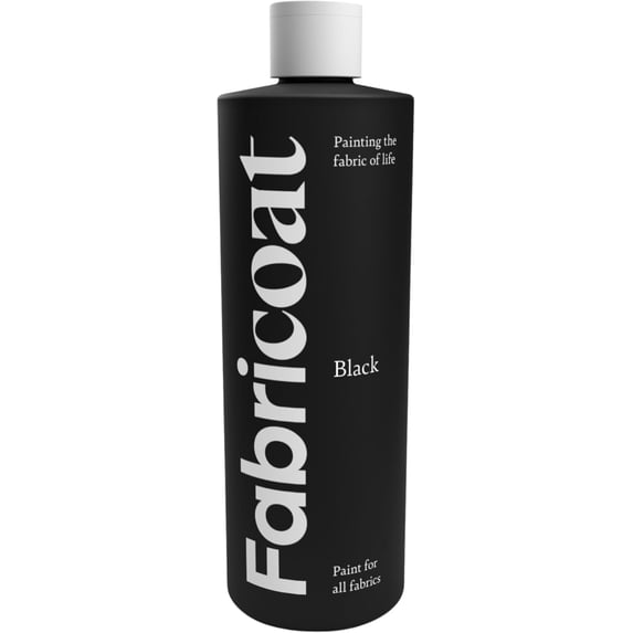 Fabricoat - Fabric paint for Art, Craft & DIY Design Projects - Non-Toxic & Washable - Paint Direct onto Clothes & Textile Fabrics - For Painting on Shoes, Tshirt Clothing & Denim (Black) 125ml