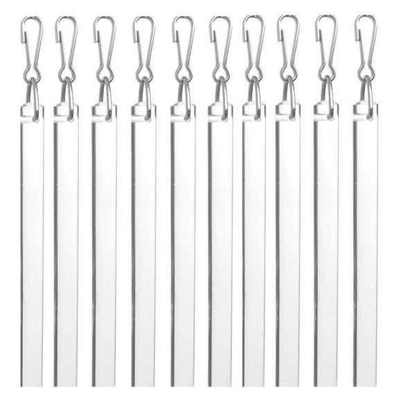 Fabrics and Drapes - 10 Pack - 36 Inch (3 Foot) Flexible Clear Acrylic Lucite Drapery Curtain Pull Wands for Easy Open and Closing of Window Treatments #0288
