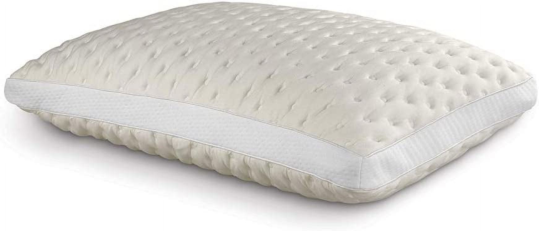 Queen White Bamboo Memory Foam Puff Pillow